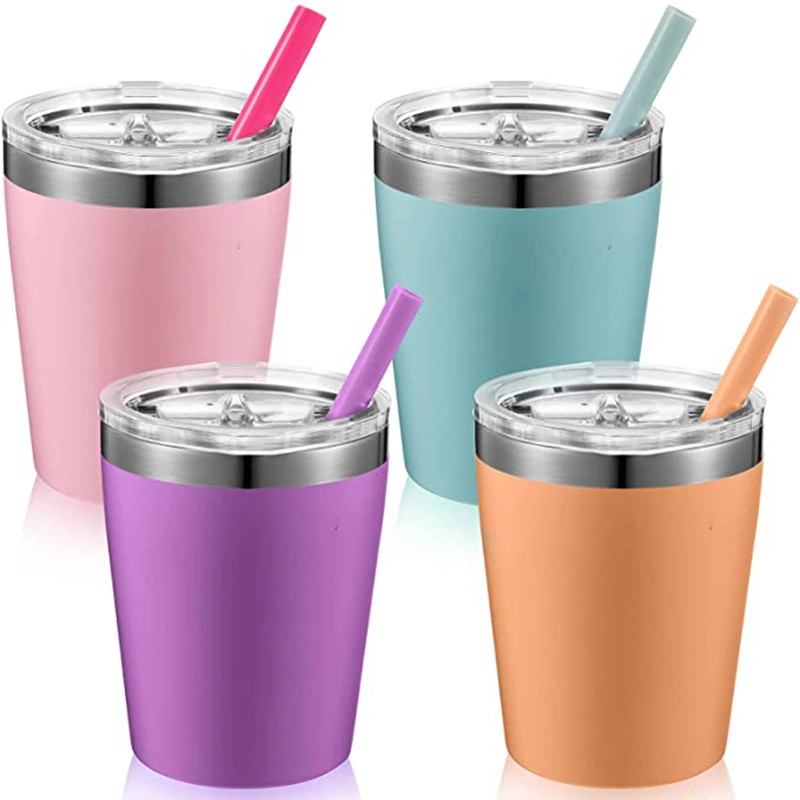 Kids Tumbler with Straw and Lid, 12 Oz Spill Proof with Lids, Double Wall Insulated Stainless Steel Tumbler with Straw Keeps Drinks Hot and Cold Wyz21048