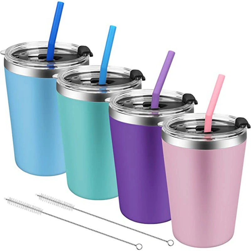 Double Wall Insulated Stainless Steel Tumbler with Straw Keeps Drinks Hot and Cold Bl21048